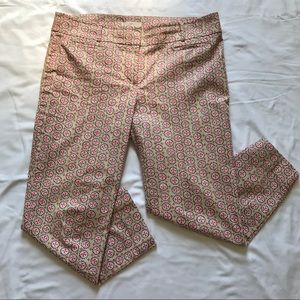 Loft Marisa pant, beige, white & pink, sz. 12